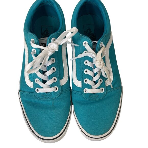 Vans Old Skool Skater Shoes Womens 11 Teal Ward Low Top Sneaker 90s Y2K Preppy - Picture 3 of 10